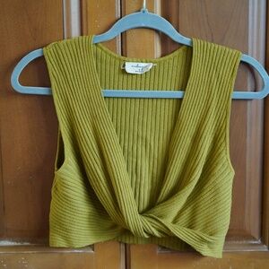 Green Cotton Going Out Tank Top